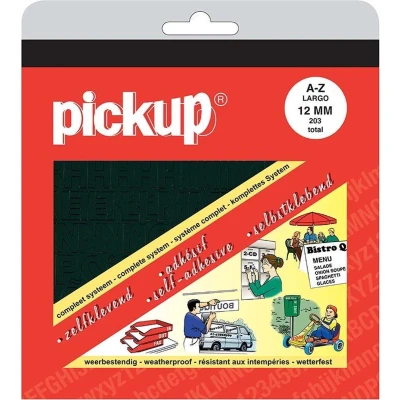 Afbeelding van Pickup Letters A t/m Z Zwart Largo 12 mm