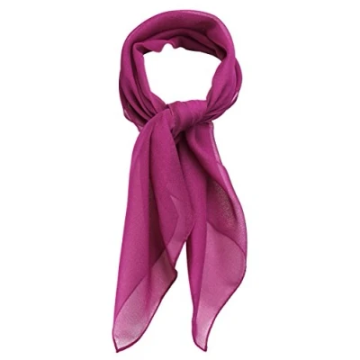 Afbeelding van TigerTie Fijne chiffon sjaal voor dames, effen, afmetingen: 58 x cm, Magenta