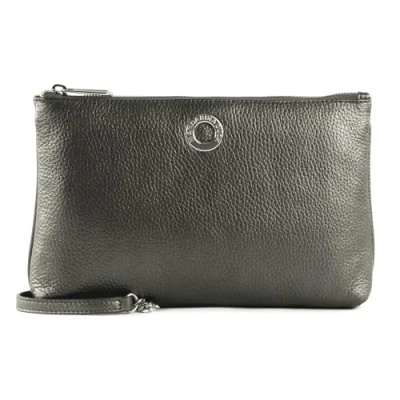 Afbeelding van MANDARINA DUCK Leren Schoudertas Avondtas Mellow Lux Pochette Graphite Donkergrijs