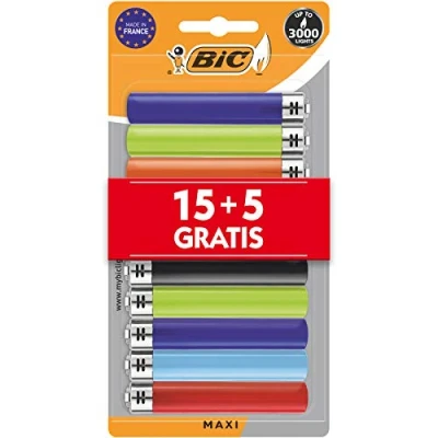 Afbeelding van BIC 20 verschillende maxi aanstekers