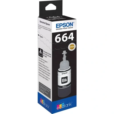 Afbeelding van Epson inktfles T664, 4.000 pagina&#039;s, OEM C13T664140, zwart