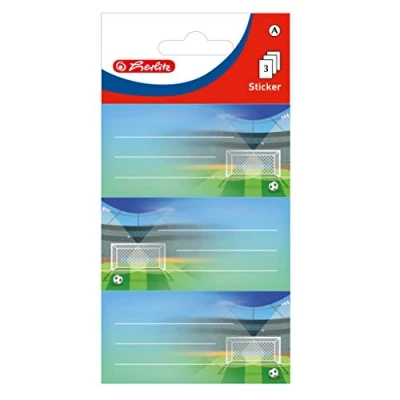 Afbeelding van herlitz 3 vellen met zelfklevende etiketten voor voetbalboek, 50034307