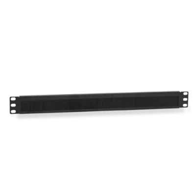 Afbeelding van WAYTEX 37345 bezem kabeldoorvoer 19 inch 1U, hoofdband voor kast montage vooraan zwart
