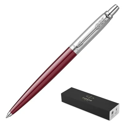 Afbeelding van Parker Jotter Plum balpen, blauw, middelgroot, met geschenkdoos