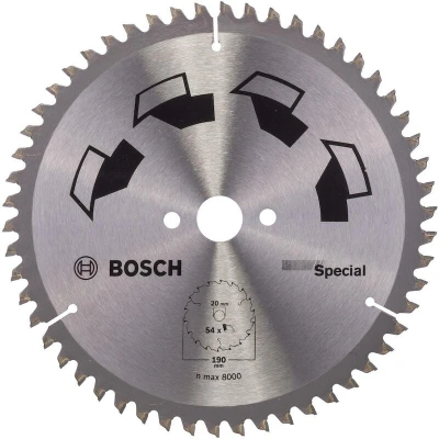 Afbeelding van Bosch Accessories Special 2609256891 Hardmetaal cirkelzaagblad 190 x 20 mm Aantal tanden: 54 1 stuk(s)