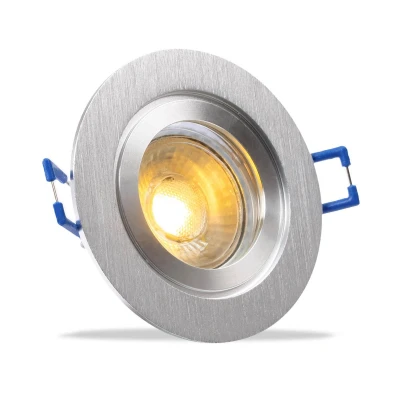 Afbeelding van IP44 LED Inbouwspot Melody badkamer of buiten Ronde spot Chrome glimmend Extra Warm Wit 2700K 4 Watt Philips