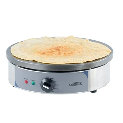 Afbeelding van Crépes Elektrische Bakplaat RVS, Rond Ø 350mm, 35(B)x35(D)x13(H)cm, 230V/2,7kW