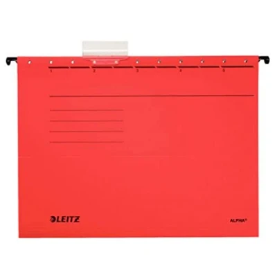 Afbeelding van Esselte Leitz 19853025 Hangmap, Alpha karton, pak van 5, rood