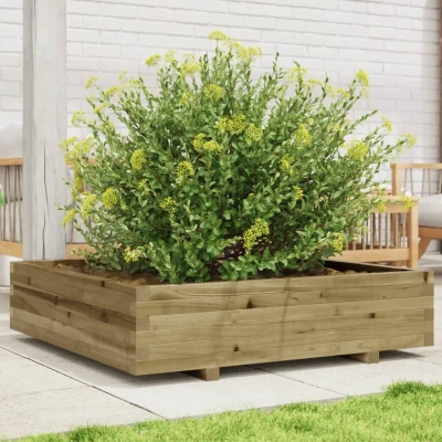 Afbeelding van Plantenbak 100x100x26,5 cm geïmpregneerd grenenhout