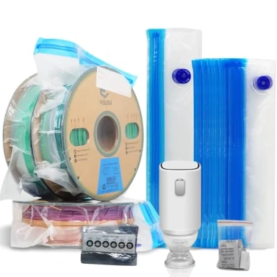 Afbeelding van YOUSU 16 stuks filament opbergzakken, vacuümzakken met twee maten voor 3D printers, automatische pompen, kaarten/clips