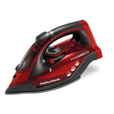 Afbeelding van Morphy Richards 303250 strijkijzer Stoomstrijkijzer Keramische zoolplaat 2400 W Zwart, Rood