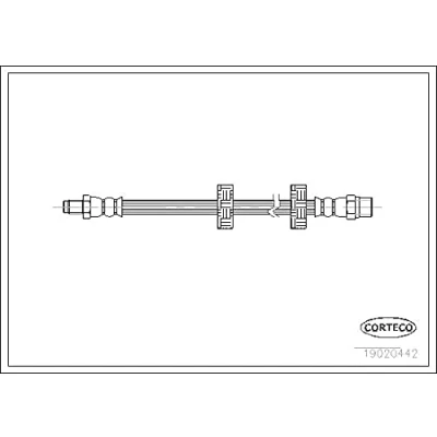 Afbeelding van CORTECO 19020442 Remslang Vooras 290 VOLKSWAGEN: Polo II Coupe