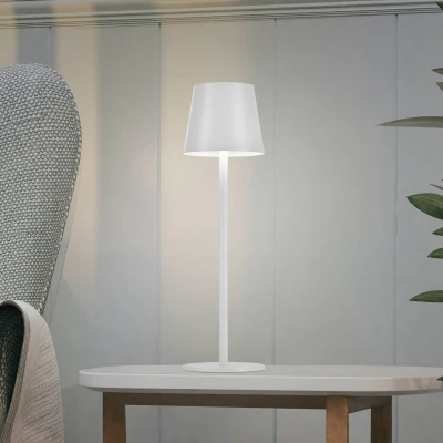 Afbeelding van JUST LIGHT. Euria LED tafellamp, wit, ijzer, IP54