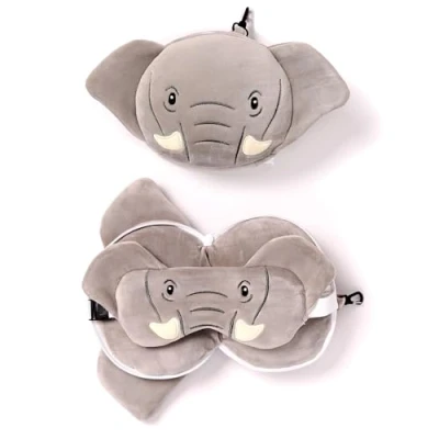 Afbeelding van Reiskussen &amp; Slaapmasker Relaxeazzz Olifant Rond