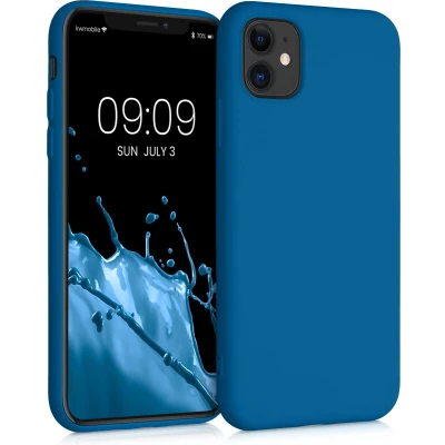 Afbeelding van kwmobile telefoonhoesje geschikt voor Apple iPhone 11 Hoesje smartphone Back cover in rifblauw