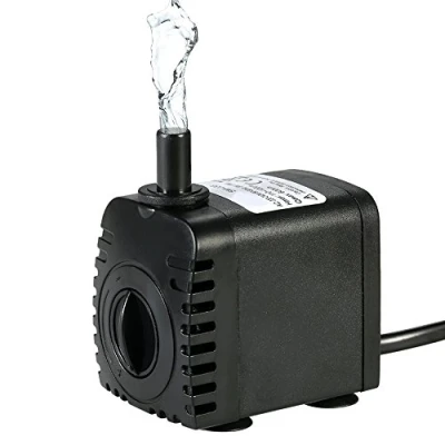 Afbeelding van Decdeal Dompelpomp, 600 l/uur 8 W, zeer stille aquariumwaterpomp met 4 zuignappen, voor hydrocultuursystemen, 2 sproeiers