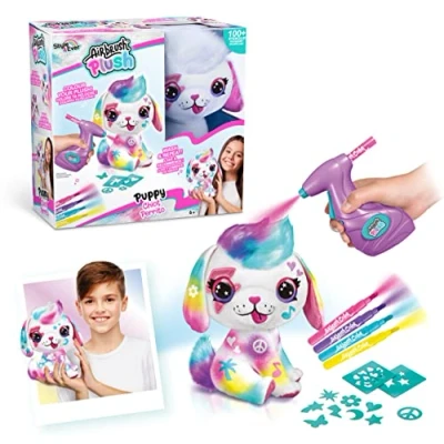 Image de Peluche Airbrush Chiot a personnaliser spray art avec feutres et pochoirs OFG 249 Canal Toys