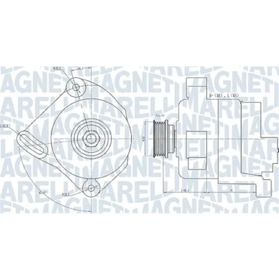 Afbeelding van MAGNETI MARELLI 063731886010 Dynamo / Alternator 14V 70A FIAT: Grande Punto Hatchback, 500 Doblo II Box Body Estate, ALFA ROMEO: MiTo