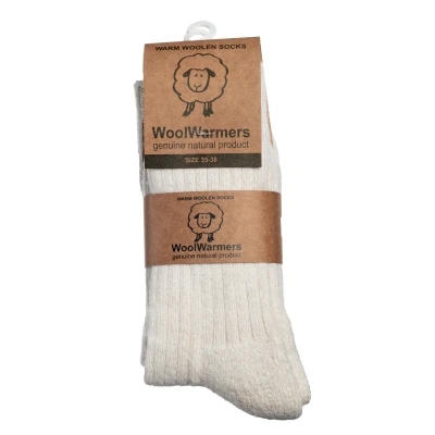 Afbeelding van WoolWarmers Wollen Sokken 2 Pack 405 Creme Wit