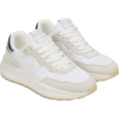 Afbeelding van Marc O&#039;Polo MOD Egila 1F Sneakers laag, Dames, Maat: 40, Offwhite Leer en textiel