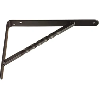 Afbeelding van AMIG Plankdrager/steun/beugel Spiraal metaal zwart H200 x B150 mm Tot 225 kg boekenplank steunen