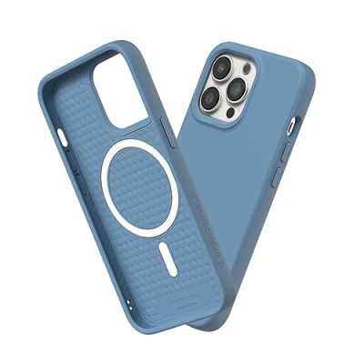 Afbeelding van RHINOSHIELD Hoesje compatibel met [iPhone 13 Pro] SolidSuit Magsafe dunne hoes schokabsorberende technologie en premium matte afwerking getij blauw
