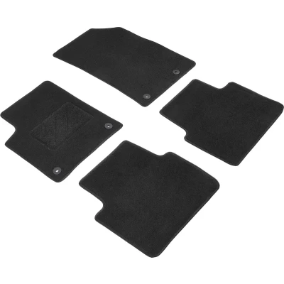 Afbeelding van WALSER Standart 80825 Vloermatset Polyester, PU (Polypropyleen) voor en achter Antraciet/Zwart Op maat gemaakt