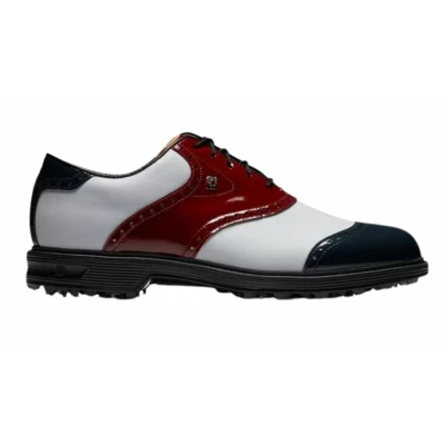 Afbeelding van Footjoy Dryjoys Premiere Series Wilcox Wit Bruin Navy