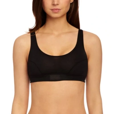 Image de sloggi haut court double confort pour femme. Un classique en coton extra doux plus de respirabilité et confort, Noir, 90