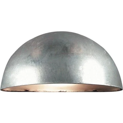 Afbeelding van Wandlamp Bergen, halfrond, zilvergrijs
