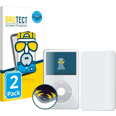 Afbeelding van BROTECT Screenprotector voor Apple iPod Classic Video (Voor+Achter) Folie Beschermfolie matte volledig dekking (2 Stuks)