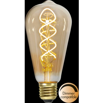 Afbeelding van Star Trading Druppel Edison Lamp E27 3.2W Super Warm Wit 2200K Dimbaar
