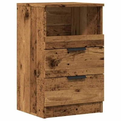 Afbeelding van vidaXL Nachtkastje 40x36x65 cm bewerkt hout oud houtkleurig