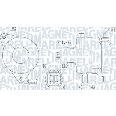 Afbeelding van Magneti Marelli Alternator/Dynamo 063732097010