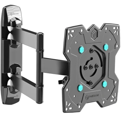Afbeelding van ONKRON Scharnierende tv arm voor 17 43 inch tv, muurbeugel gewicht 35 kg VESA muurbevestiging 100 x 200 mm / draaibaar en kantelbaar M4SR B zwart