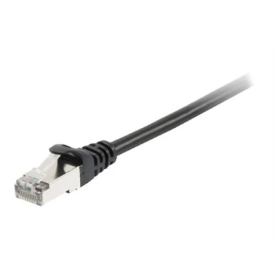Image de equip Cordon de raccordement RJ 45 (M) pour 3 m SFTP, PiMF CAT 6a moulé, bloqué noir