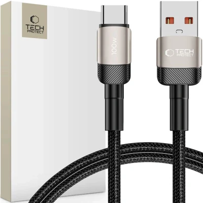 Afbeelding van TECH PROTECT ULTRABOOST EVO TYPE C KABEL 100W/5A 100CM TITANIUM