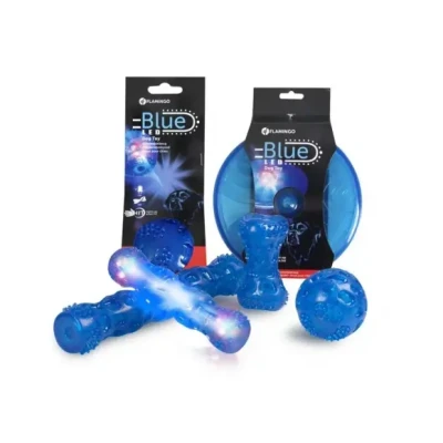 Afbeelding van Flamingo Hondenspeelgoed Bal met Led Blauw