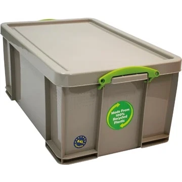 Afbeelding van Really Useful Box Opbergdoos 64 Liter, Gerecycleerd, Grijs