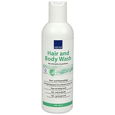 Afbeelding van Abena Waslotion Ongeparfumeerd 200 ml Hair &amp; Body Wash Alternatief voor Wassen met Water en Zeep Vegan
