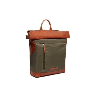 Afbeelding van Leren Rugzak Staal Groen Bornholm 17 Inch Laptopvak The Chesterfield Brand