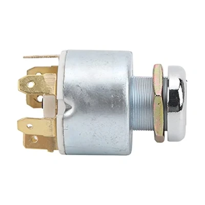 Afbeelding van Contactslot, universele contactslotcilinder 12 V 4 posities met 2 sleutels voor autovervanging SPB501 motorfiets boot