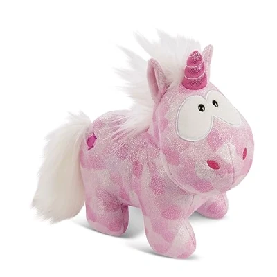 Afbeelding van NICI Knuffeldier, roze diamant, 22 cm, eenhoorn knuffeldier voor meisjes, jongens en baby&#039;s, pluizig pluche dier om te knuffelen spelen,