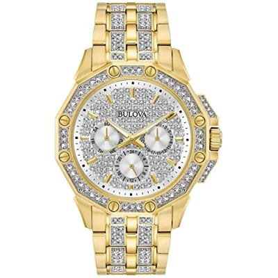 Afbeelding van Bulova Crystal Octava 98C126 Horloge Staal Goudkleurig Ø 41 mm