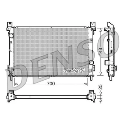 Afbeelding van DENSO DRM06001 Radiateur Aluminium 700 448 25