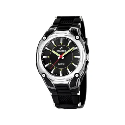 Afbeelding van Calypso Watches K5560/2 jongenshorloge kwarts analoog armband van kunststof, zwart/zwart, riem, riem