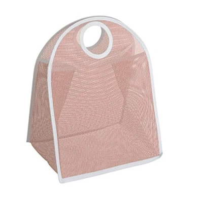 Afbeelding van Wasmand, opvouwbare nylon waszak, vuile kleren mand, draagbare wasmand (roze)