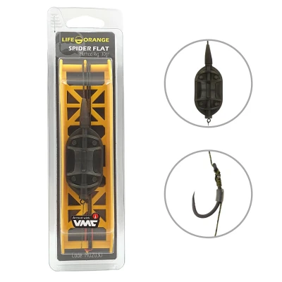 Afbeelding van Life Orange Method Rig Spider Flat Onderlijn 40g (70cm) Witvis onderlijnen