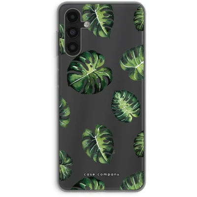 Afbeelding van Case Company® hoesje geschikt voor Samsung Galaxy A04s Tropische bladeren Soft Cover Telefoonhoesje Bescherming aan alle Kanten en Schermrand
