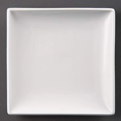 Afbeelding van Olympia Whiteware vierkante borden 18cm (12 stuks)